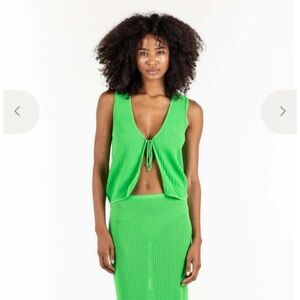 LESET Jasmine Pointelle Top & Skirt Set, Size Small & Medium